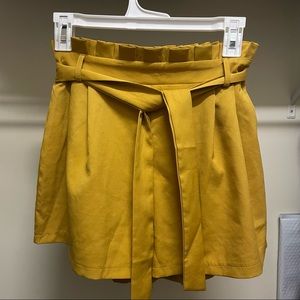 Yellow Paperbag Shorts